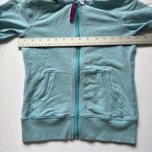 Ivivva Fleece Hoodie Good in the Hood Jacket Coat Full Zip Blue Teal Scuba Sz 10 - Picture 4 of 12